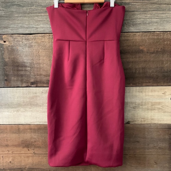 Revolve NBD Bordeaux Plum Unravel Strapless Mini Dress - Picture 7 of 8